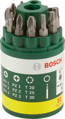 Bosch - 10 Parça Vidalama Ucu Seti (PH+PZ+T)