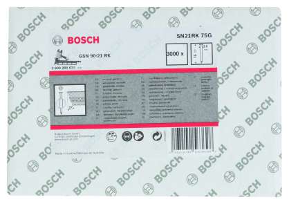 Bosch - GSN 90-21DK Çivi  75mm 3000li Düz ÇinkoK