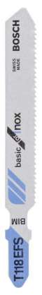 Bosch - Ekonomik Seri Inox (Paslanmaz Çelik) İçin T 118 EFS Dekupaj Testeresi Bıçağı - 3'Lü Paket