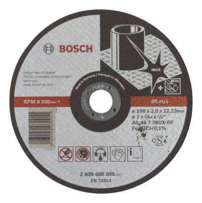 Bosch - 180*2,0 mm Expert Serisi Düz Inox (Paslanmaz Çelik) Kesme Diski (Taş)
