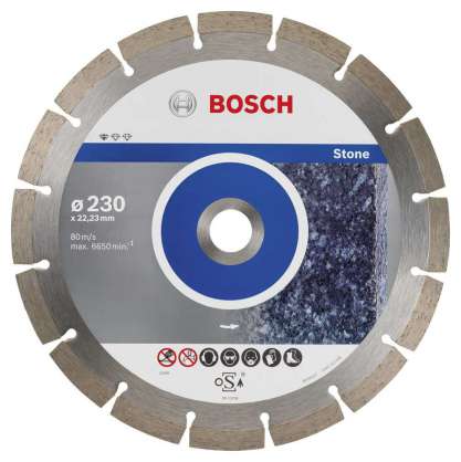 Bosch - Standard Seri Taş İçin, 9+1 Elmas Kesme Diski Set 230mm