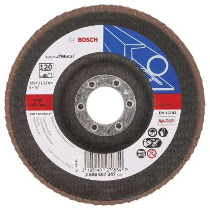 Bosch - 125 mm 120 Kum Expert Serisi Metal Flap Disk