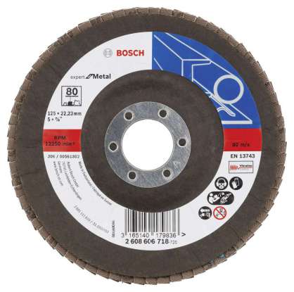 Bosch - 125 mm 80 Kum Expert Serisi Metal Flap Disk
