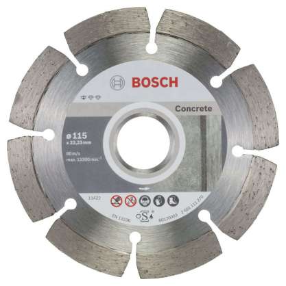 Bosch - Standard Seri Beton İçin, 9+1 Elmas Kesme Diski Set 115 mm