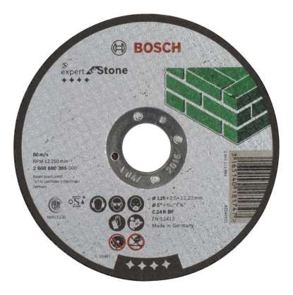 Bosch - 125*2,5 mm Expert Serisi Düz Taş Kesme Diski (Taş)