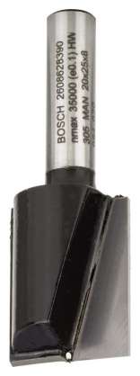 Bosch - Standard Seri Ahşap İçin Çift Oluklu, Sert Metal Düz Freze Ucu 8*20*56mm
