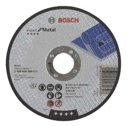 Bosch - 125*2,5 mm Expert Serisi Düz Metal Kesme Diski (Taş)