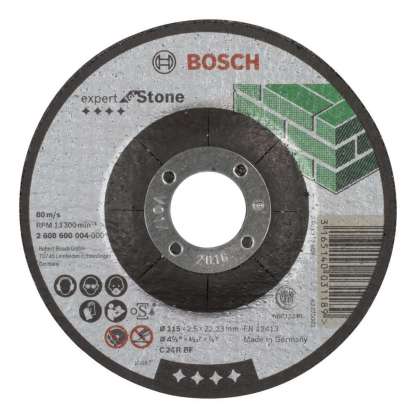 Bosch - 115*2,5 mm Expert Serisi Bombeli Taş Kesme Diski (Taş)